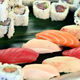 Sushi on platter